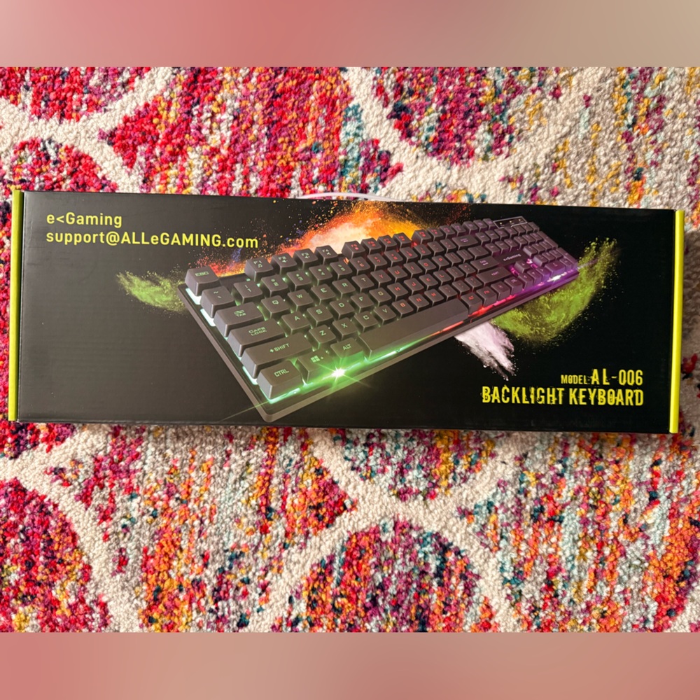 Black RGB Backlight Keyboard